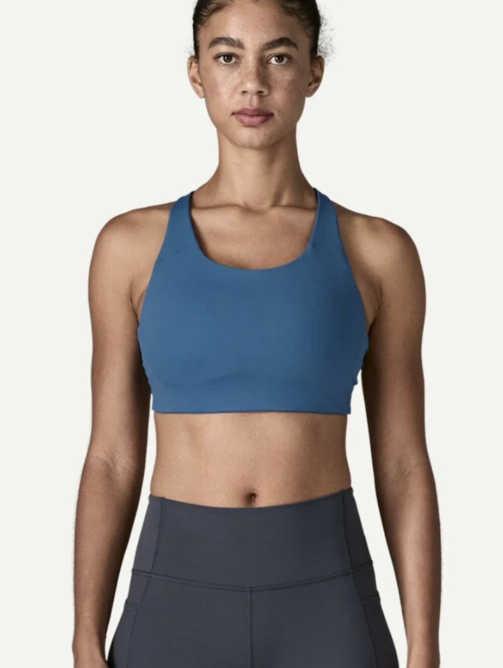 Patagonia Shadowlite High Impact Aquatic Blue Adjustable Sports Bra Size M